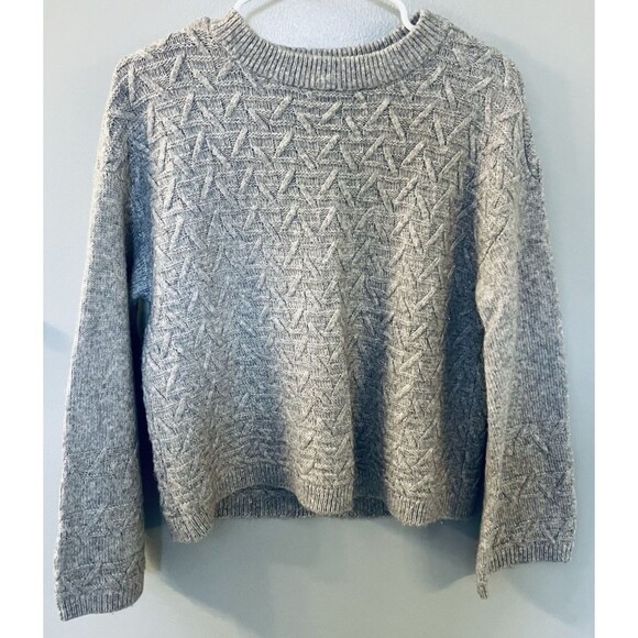 Falls Creek Sweaters - Falls Creek Womens Gray Crew Neck Sweater Size Medium